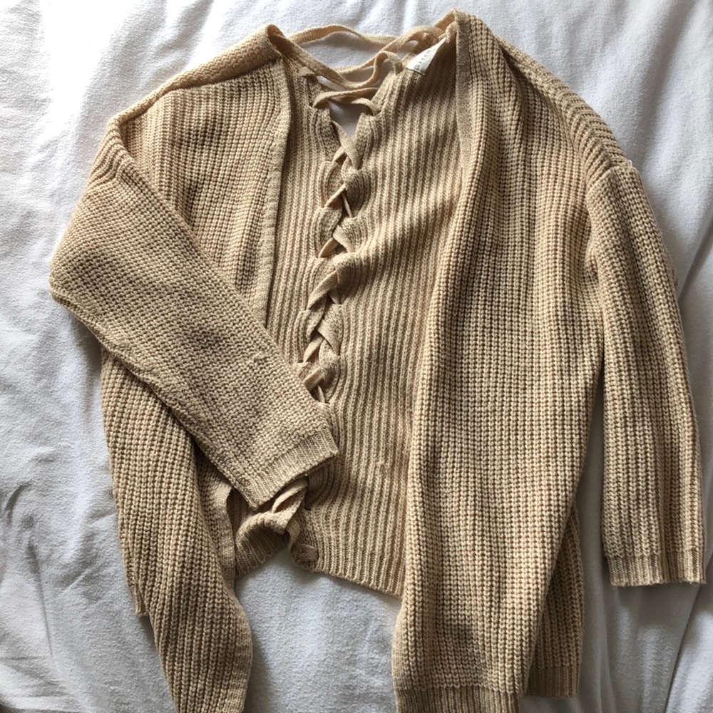 Tan cardigan